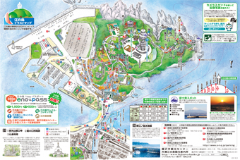 江の島イラストマップ